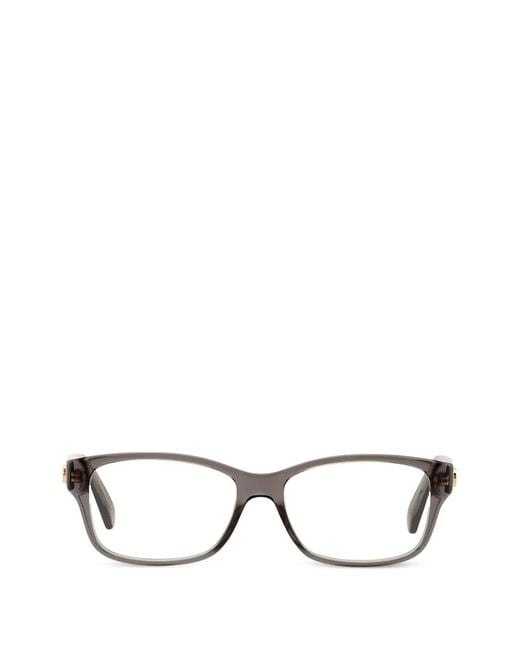 Gucci Gray Brille Mit Eckigem Gestell