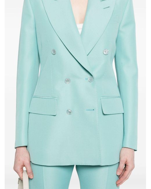 Tom Ford Green Double-Breasted Blazer