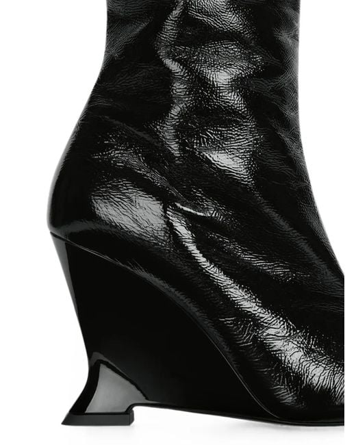 Balmain Black Wedge Boots