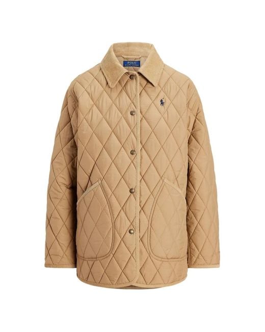 Polo Ralph Lauren Natural Quilted Corduroy-Collar Jacket