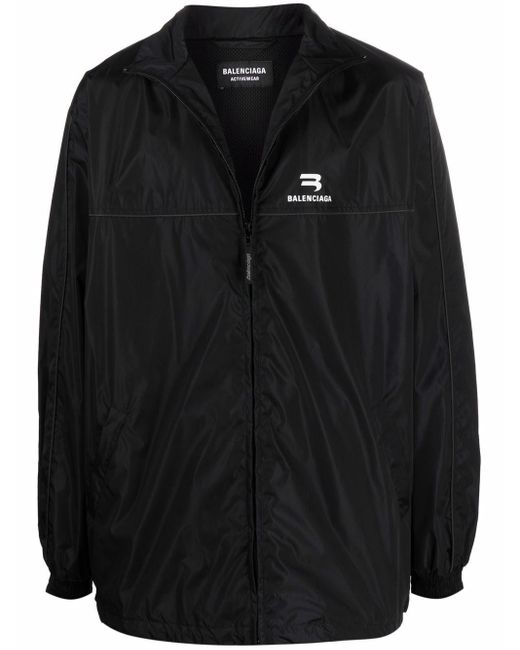 メンズ Balenciaga ロゴ ボンバージャケット Black