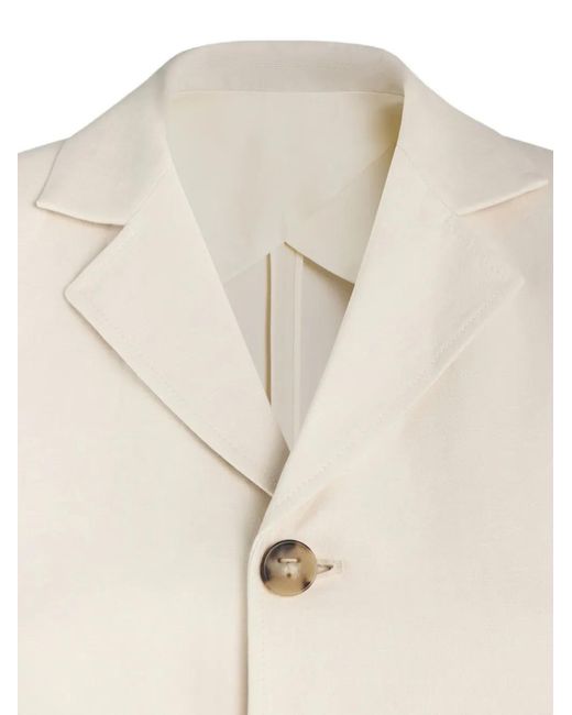 Tod's White Linem Belted Blazer
