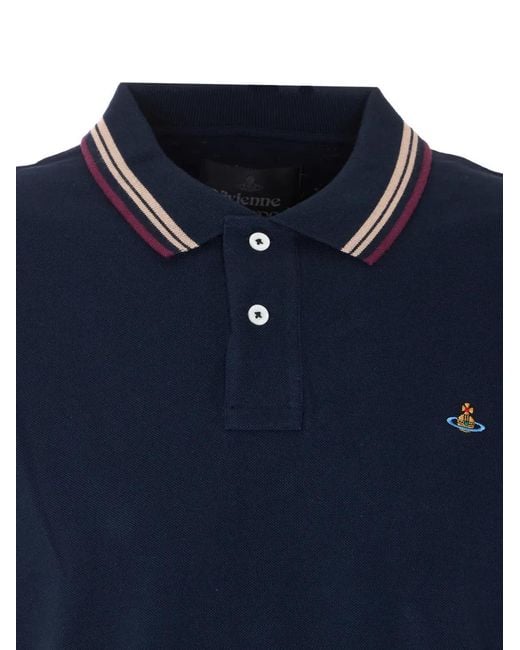Vivienne Westwood Blue Deep Polo Shirt for men