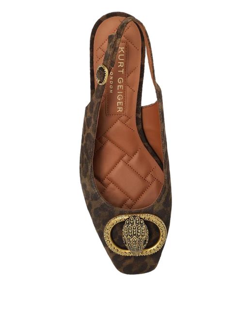 Embellished Block Heel Pumps Kurt Geiger en coloris Brown