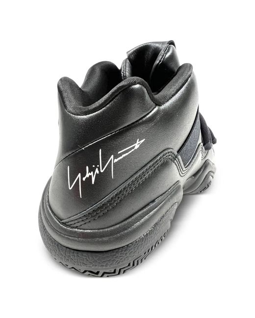 Y-3 Black Megaball Leather Sneakers