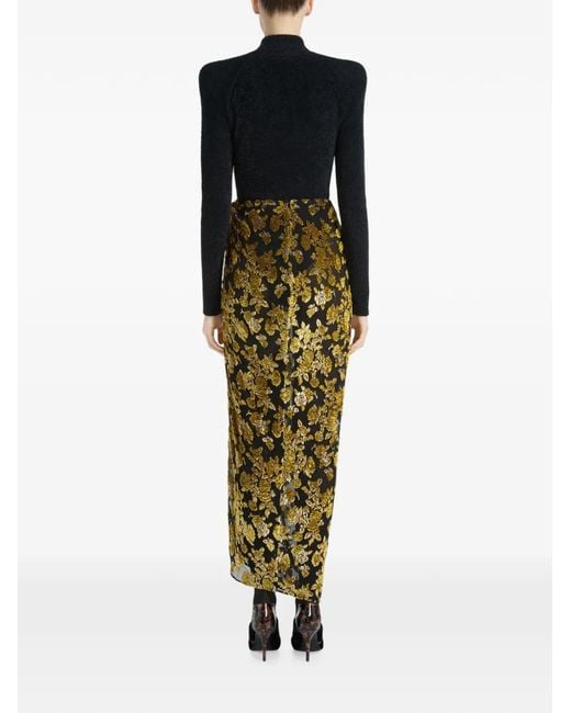 Pull En Maille Côtelée Balmain en coloris Black