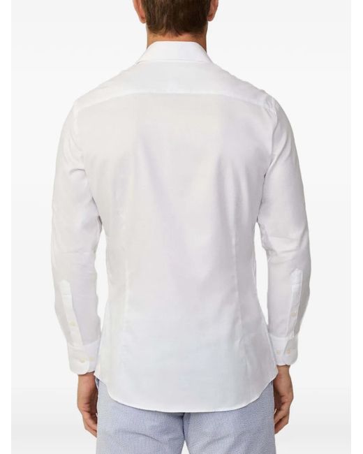 Hackett White Knightsbridge Cutaway-Collar Oxford Shirt for men