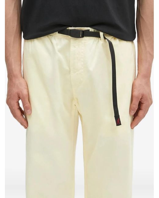 Gramicci White Elasticated-Waist Belted Trousers for men