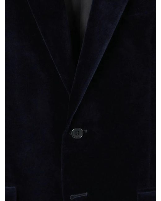 Canali Blue Velvet Two-Button Jacket for men