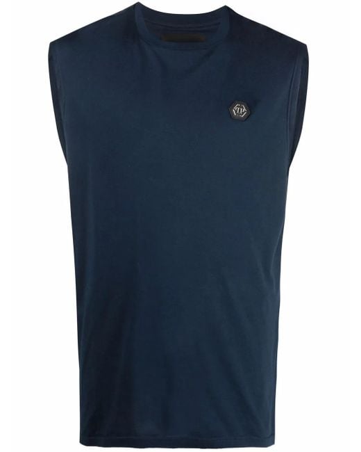メンズ Philipp Plein Iconic Plein タンクトップ Blue