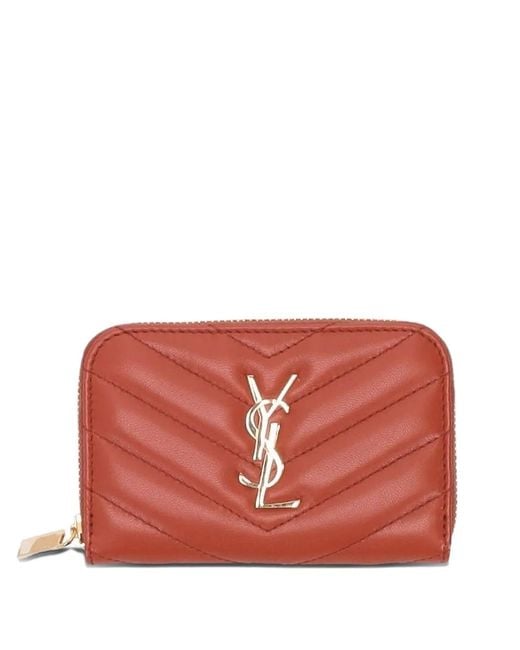 Saint Laurent Red Cassandre Wallet