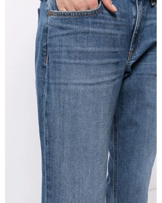 Rag & Bone Blue Julienne Cropped Jeans