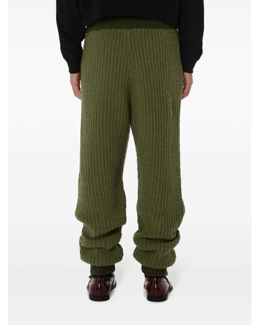 J.W. Anderson Green Wool Blend Knitted Trousers for men