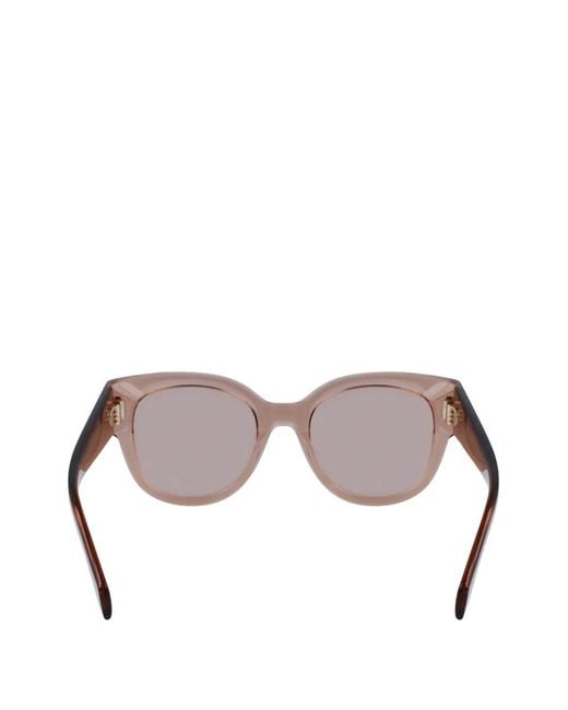 Ferragamo Pink Round-Frame Sunglasses