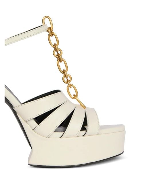 Balmain Natural Sync Platform Sandals