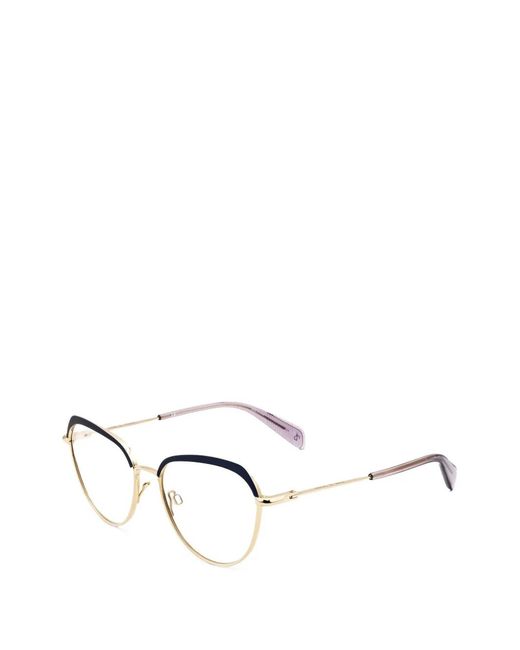 Rag & Bone White Geometric-Frame Glasses