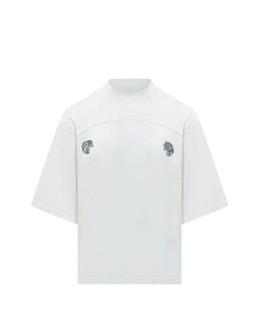 Mordecai White Falcon Print T-Shirt for men