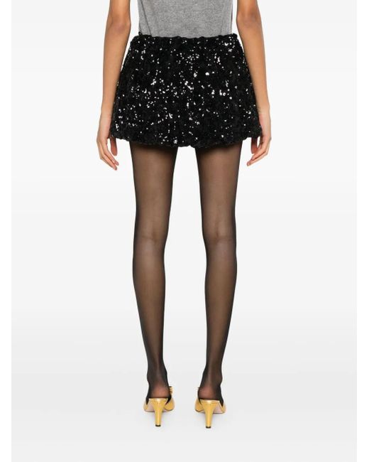 N°21 Black Sequin Mini Skirt