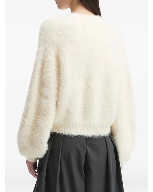 Musium Div. White V-Neck Cardigan