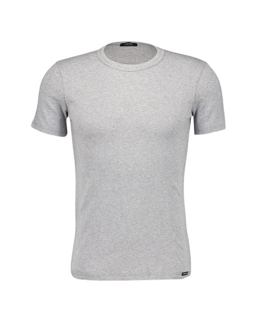 Tom Ford Gray Crew-Neck T-Shirt for men