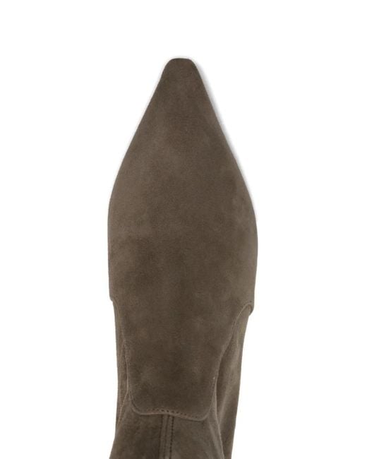 Stuart Weitzman Brown Spitze Sock-Boots