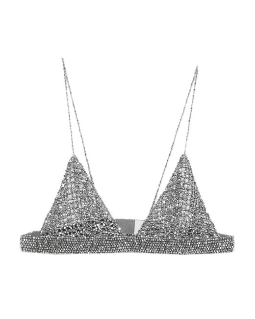 Golden Goose Deluxe Brand Gray Embroidered Top