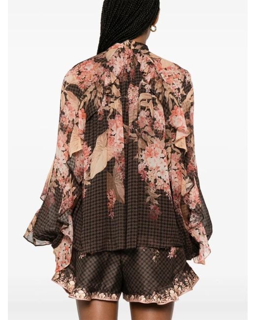 Blusa Illuminate Flutter Zimmermann de color Brown