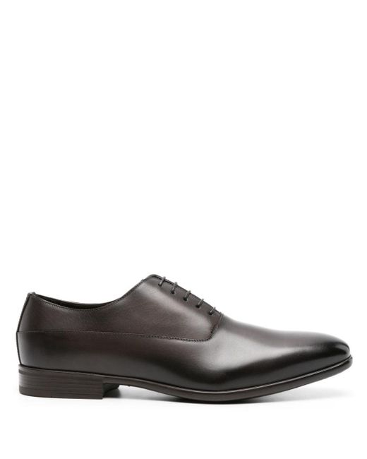 Doucal's Gray Lace-up Leather Oxford Shoes for men