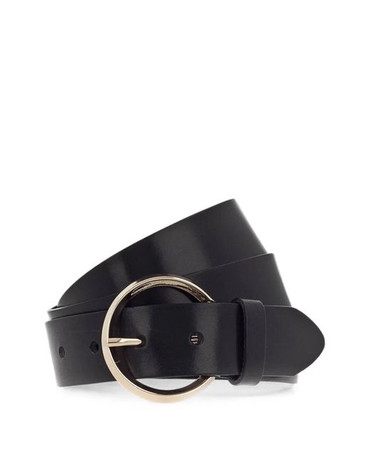 Vanzetti Black Round-Buckle Belt