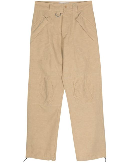RANRA Natural Slub-texture Straight Trousers for men