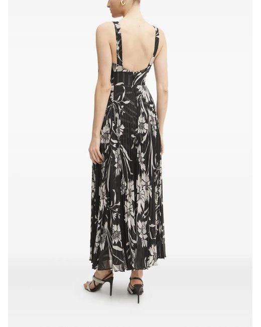MARCIANO BY GUESS Floral Pleated Dress in White | Lyst