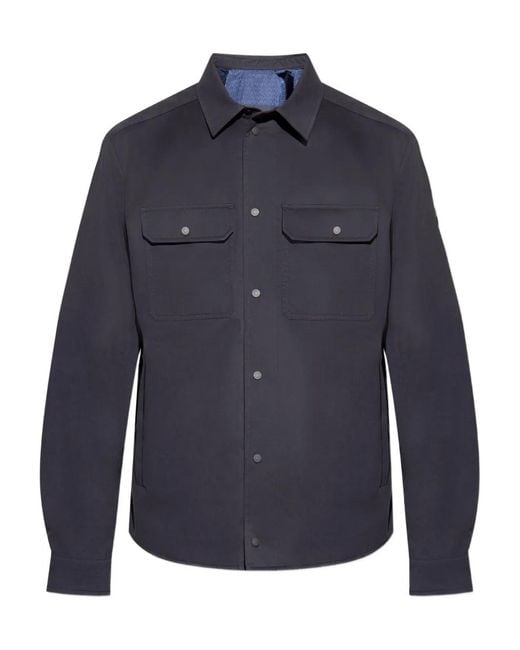 Moncler Overhemd Met Logopatch in het Blue voor heren