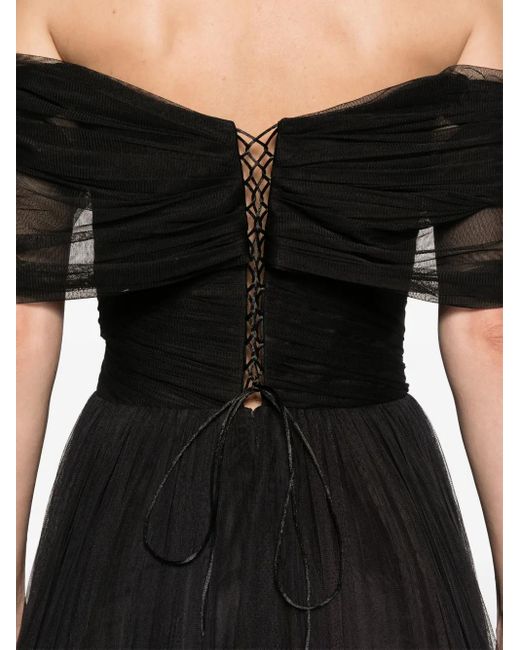 Ana Radu Red Off-Shoulder Gown