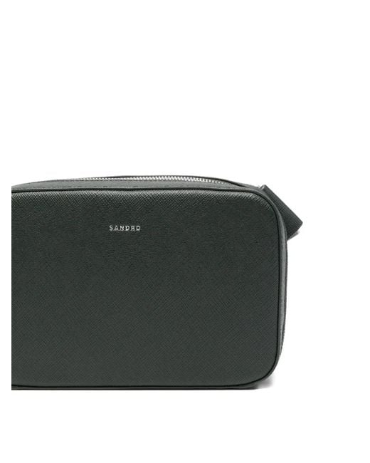 Sandro Black Zip-Around Belt Bag for men