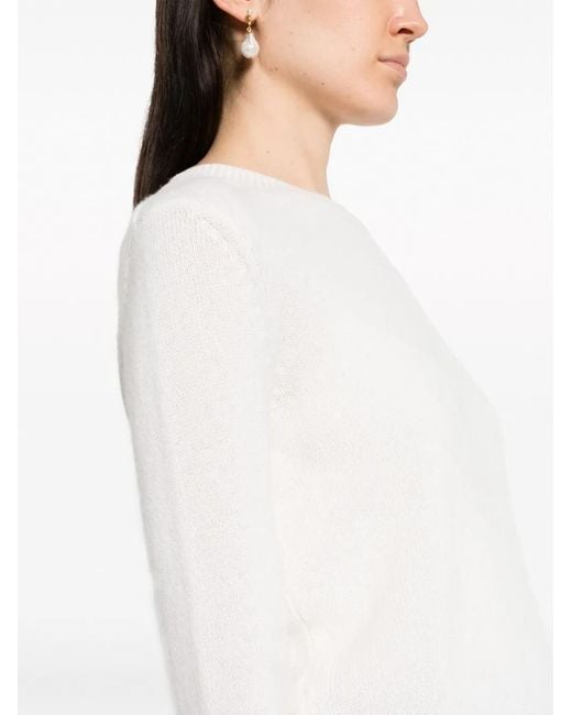 Lisa Yang White The Mable Cashmere Jumper