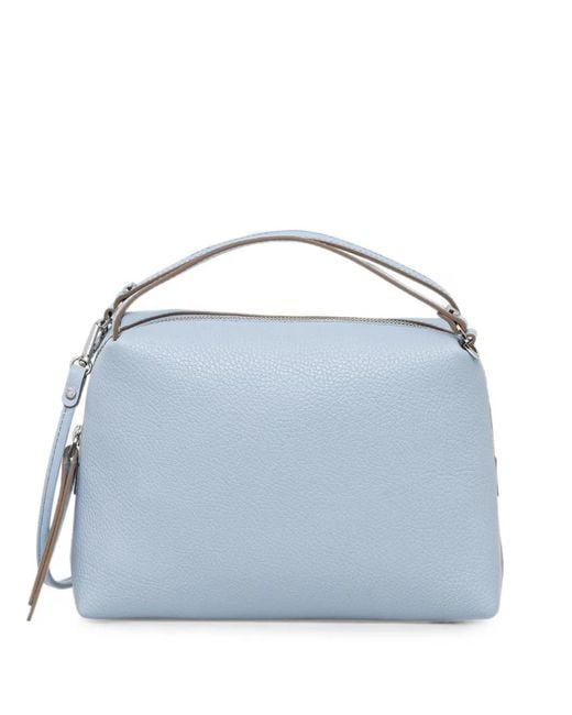 Gianni Chiarini Blue Medium Alifa Grained Handbag