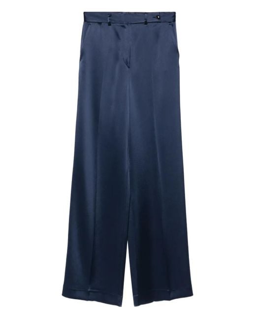 Kiton Blue Satin Trousers