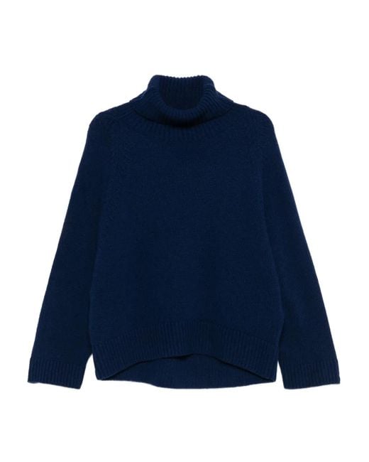 Avant Toi Blue High-Neck Sweater