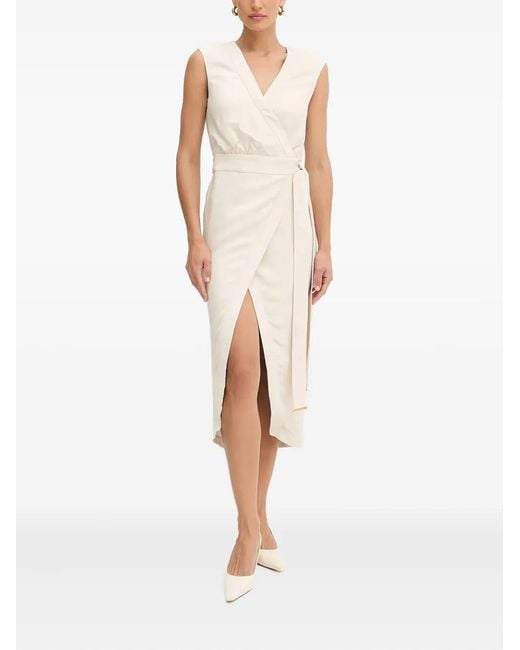 Robe Mi-Longue À Col V Marciano en coloris White