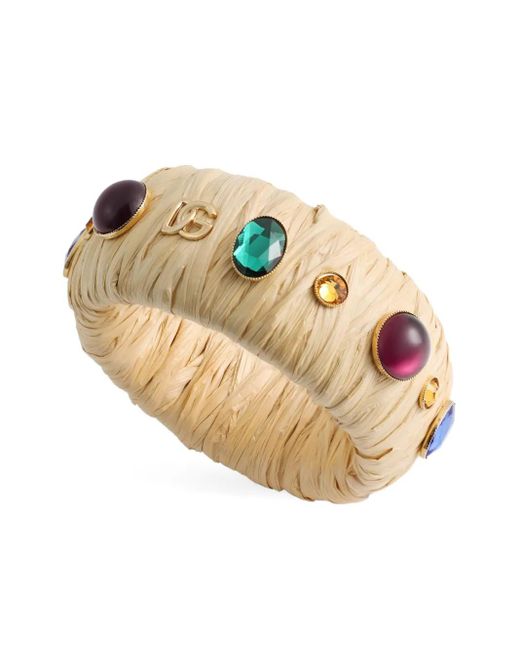 Pulsera de rafia Dolce & Gabbana de color Natural