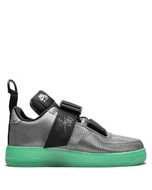 Nike Green Air Force 1 Utility Qs Obj Sneakers