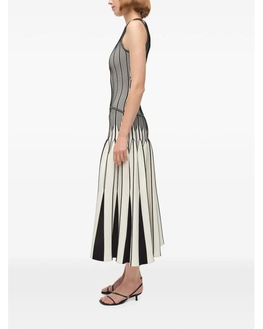 Jonathan Simkhai White Oaklen Illusion Knit Midi Dress