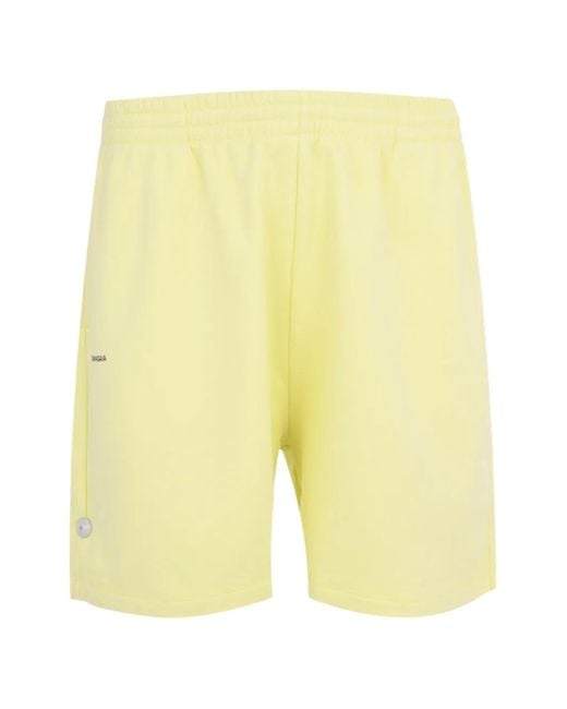 PANGAIA Yellow Side Vent Shorts for men