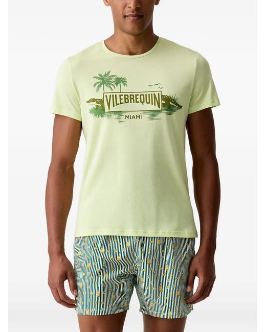 Vilebrequin Green Thom Logo-Print Short-Sleeve T-Shirt for men