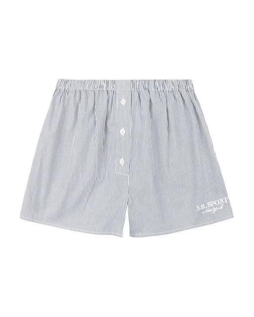 Short À Rayures Sporty & Rich en coloris White