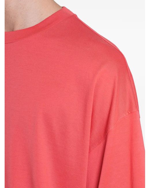 Roberto Collina Red Crew-Neck Short-Sleeve T-Shirt for men