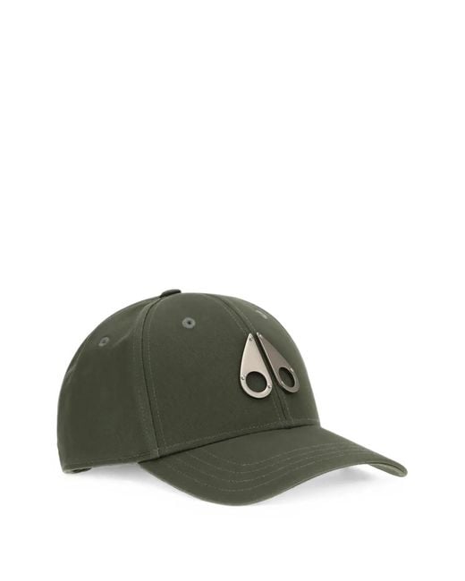 Moose Knuckles Green Logo-Plaque Cap for men