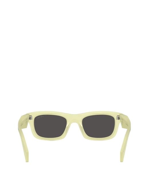 Prada Yellow Pillow Rectangle-Frame Sunglasses