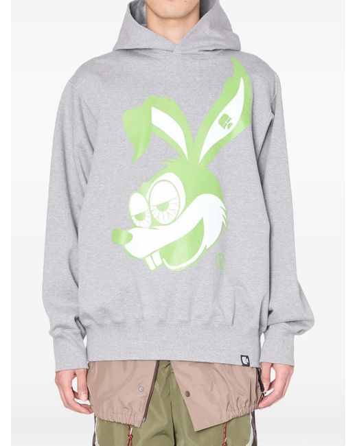 Kolor Gray Rabbit-Graphic Hoodie for men