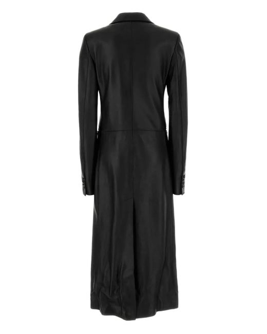 Balenciaga Black Leather Coat